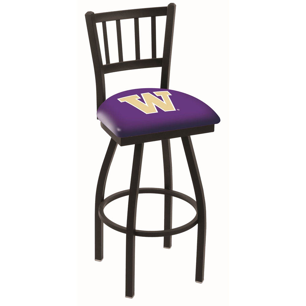 inch Black Washington Jailhouse Back Swivel Bar Stool