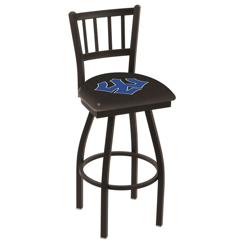 inch Black Washington & Lee Jailhouse Back Swivel Bar Stool