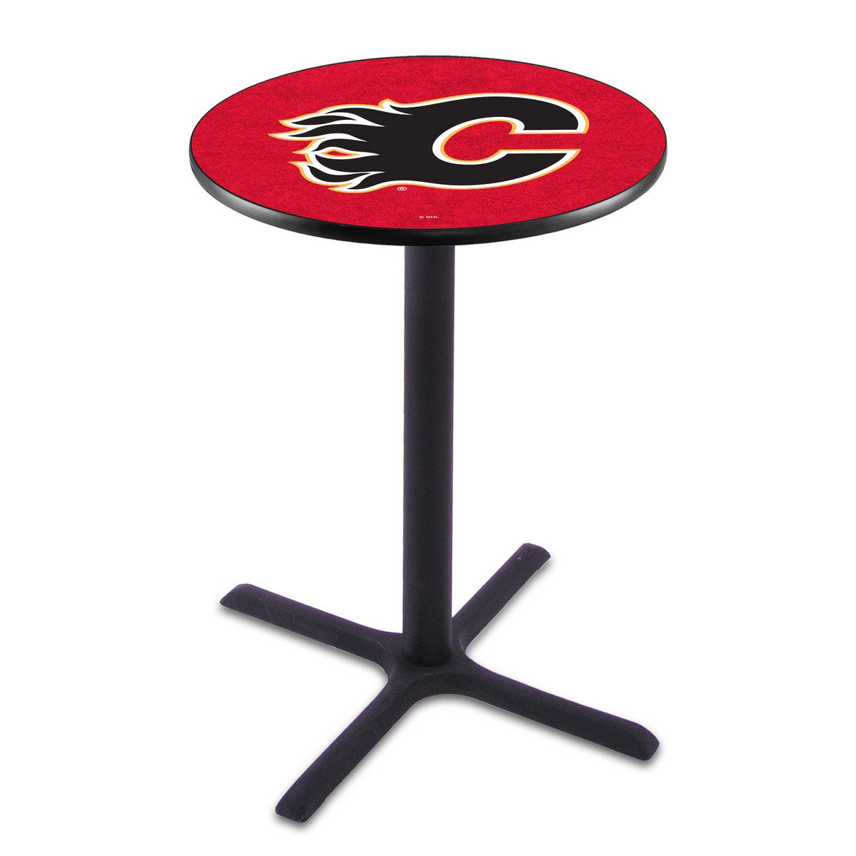 Calgary Flames Black Wrinkle Pub Table