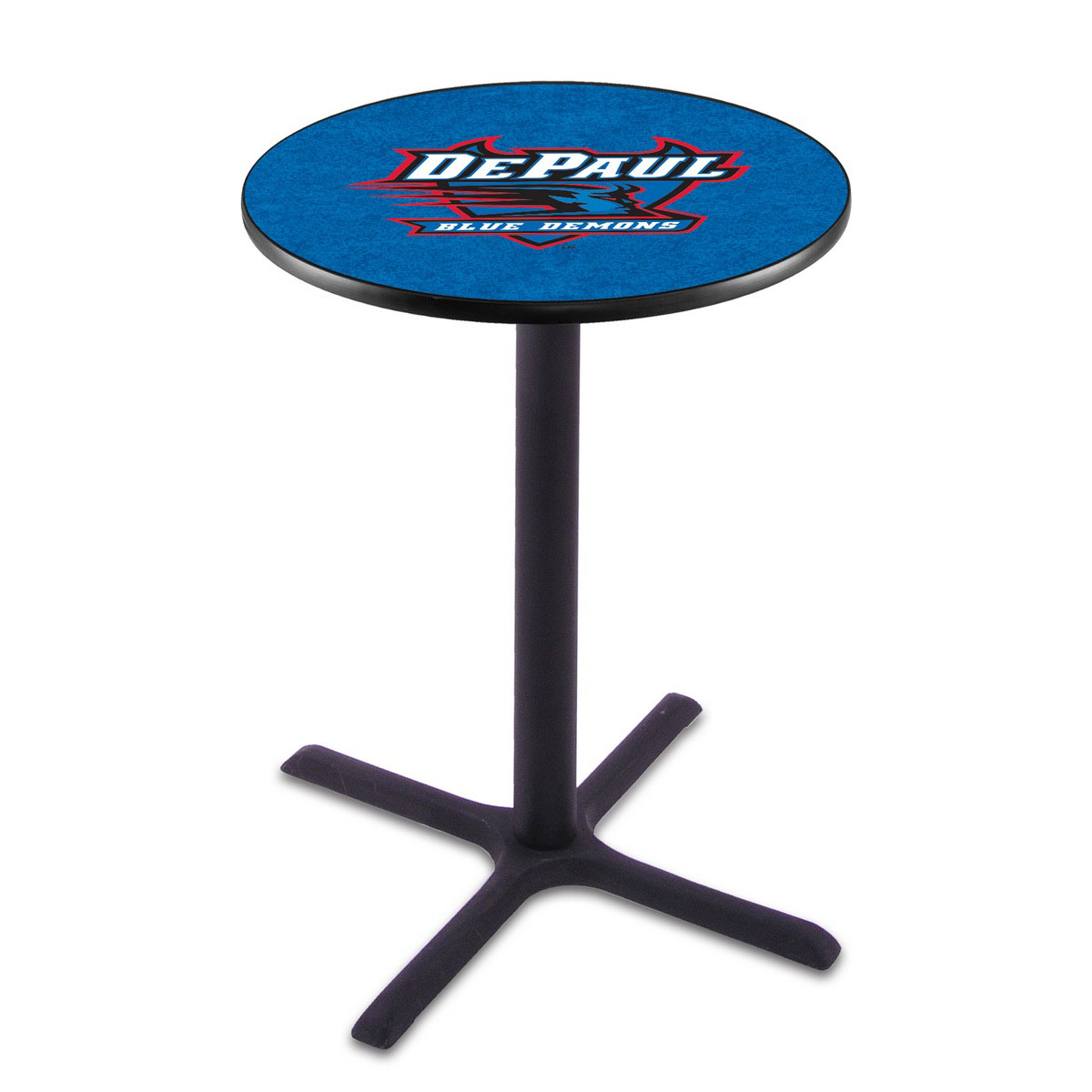 DePaul Black Wrinkle Pub Table