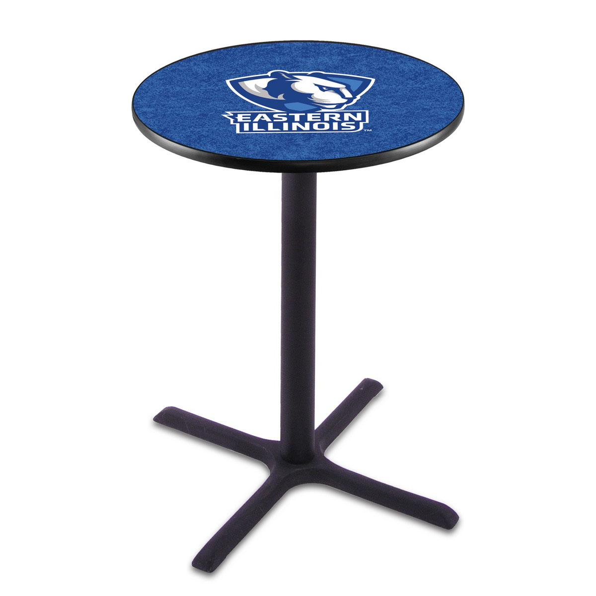 Eastern Illinois Black Wrinkle Pub Table