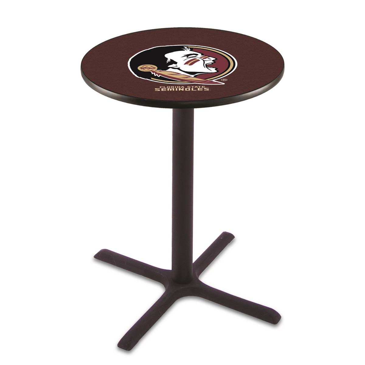Florida State Head Black Wrinkle Pub Table