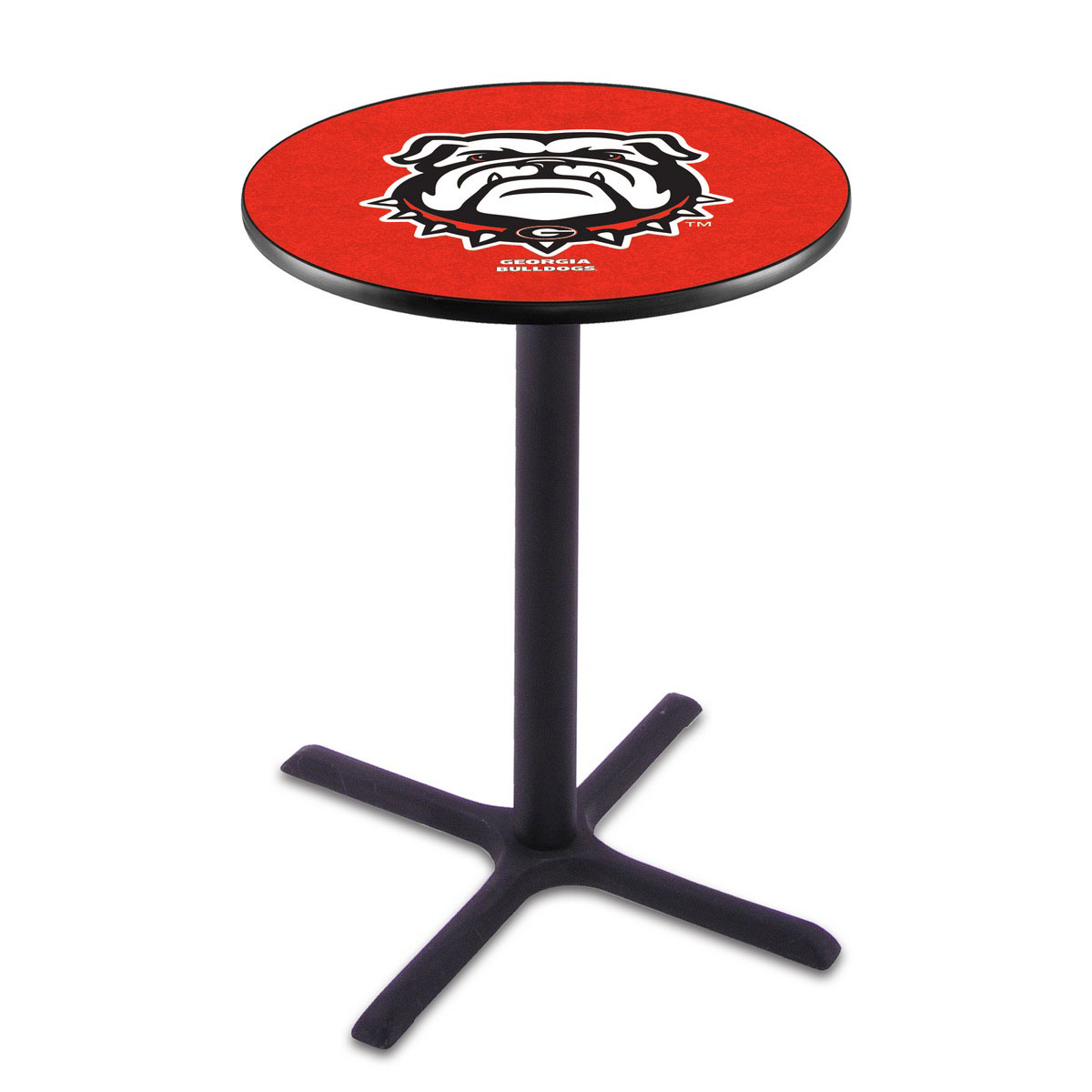 Georgia Bulldog Black Wrinkle Pub Table