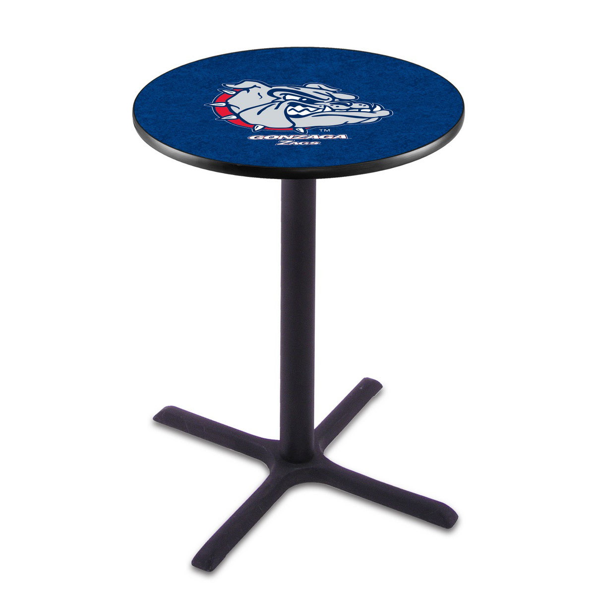 Gonzaga Black Wrinkle Pub Table