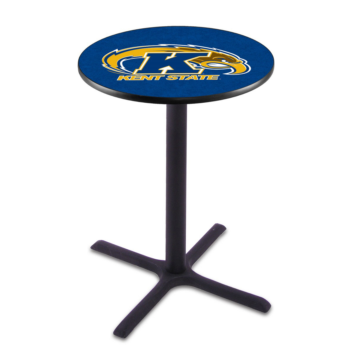 Kent State Black Wrinkle Pub Table