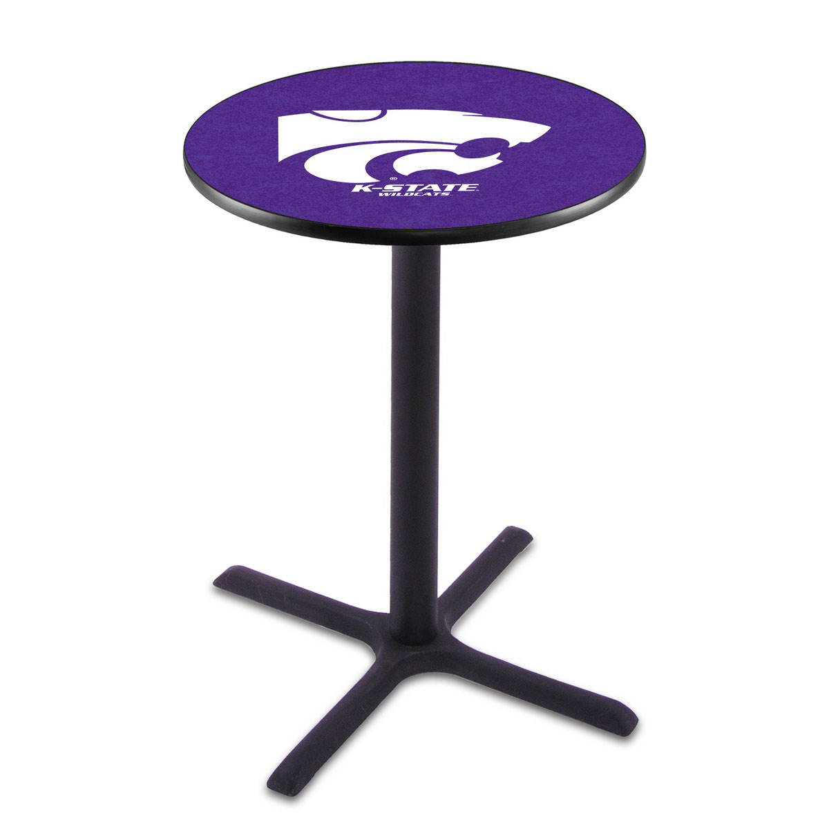 Kansas State Black Wrinkle Pub Table