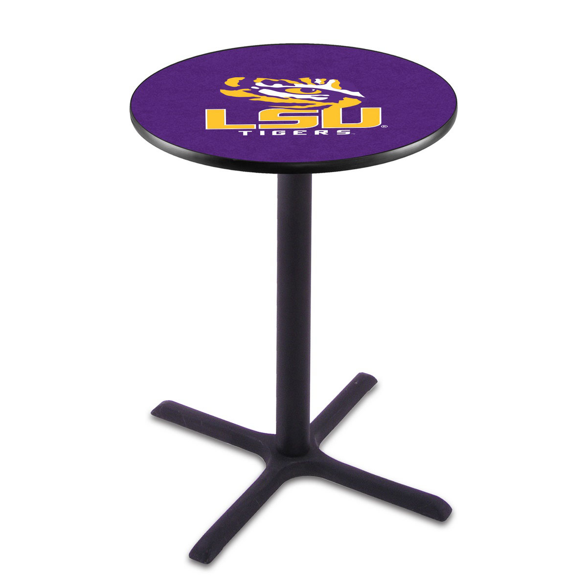 Louisiana State Black Wrinkle Pub Table