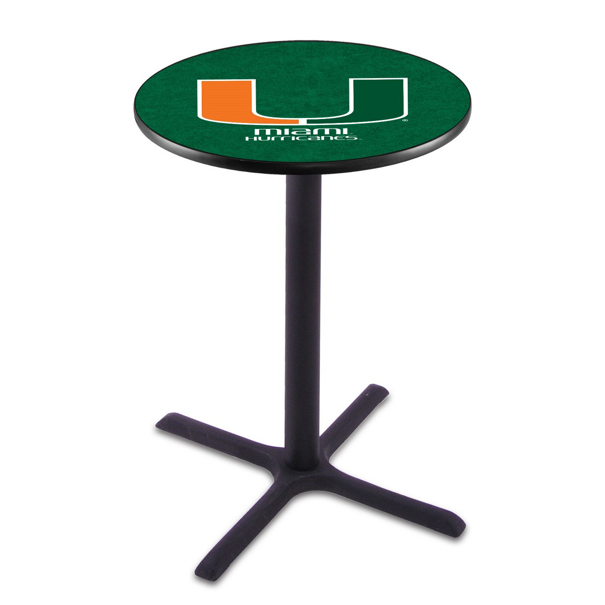 Miami Black Wrinkle Pub Table