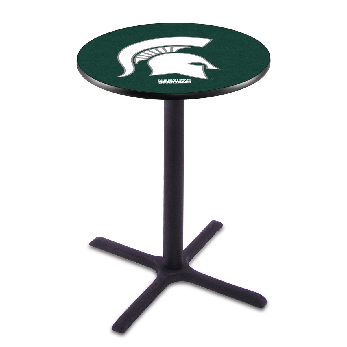 Michigan State Black Wrinkle Pub Table