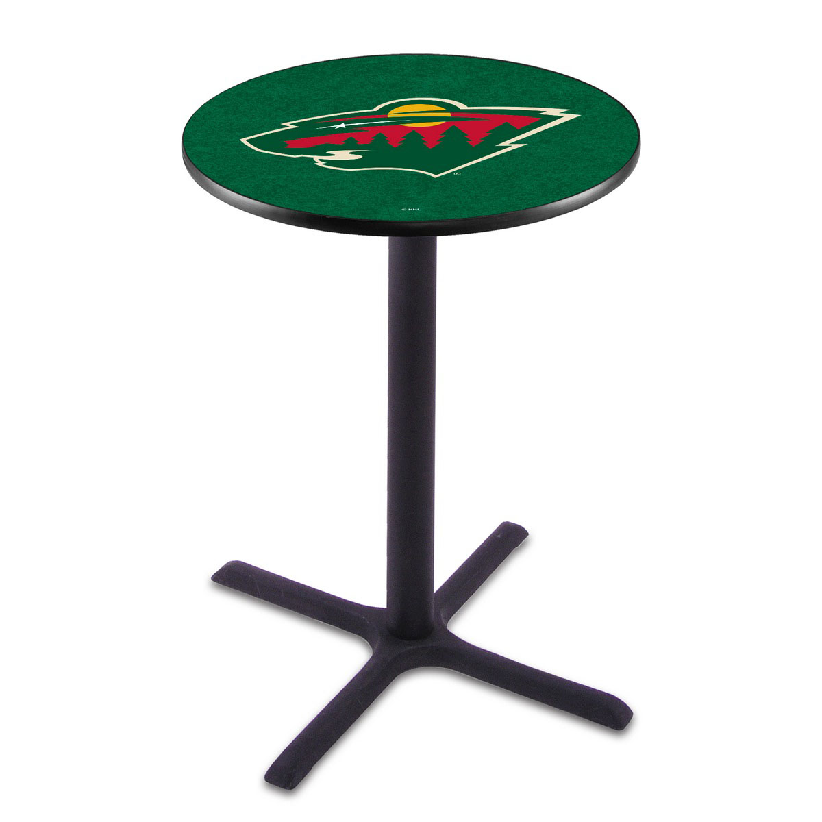 Minnesota Wild Black Wrinkle Pub Table