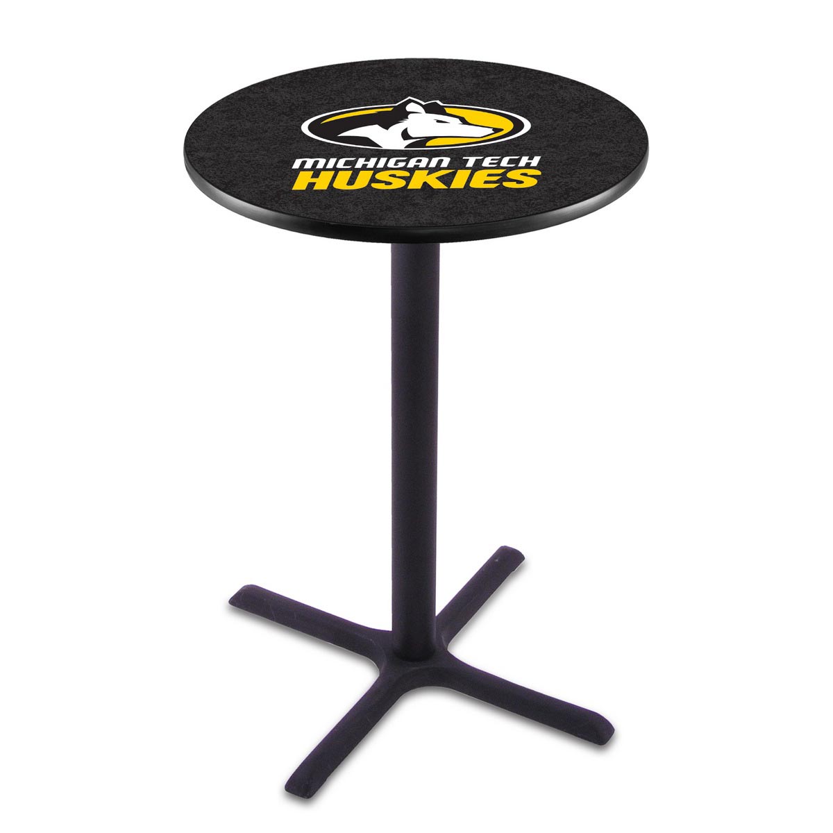 Michigan Tech Black Wrinkle Pub Table