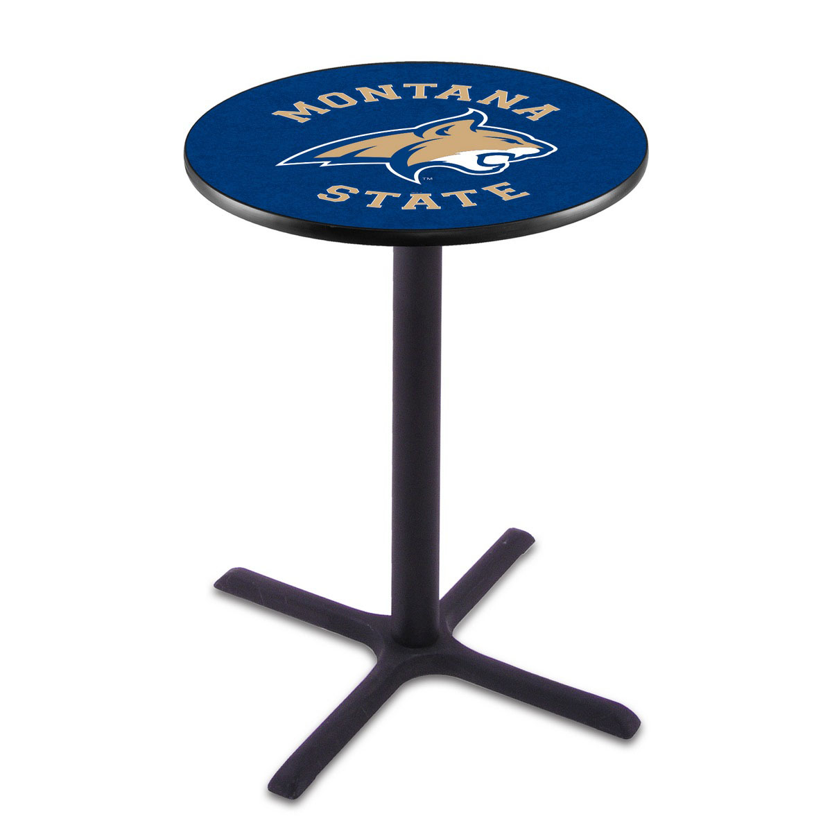 Montana State Black Wrinkle Pub Table