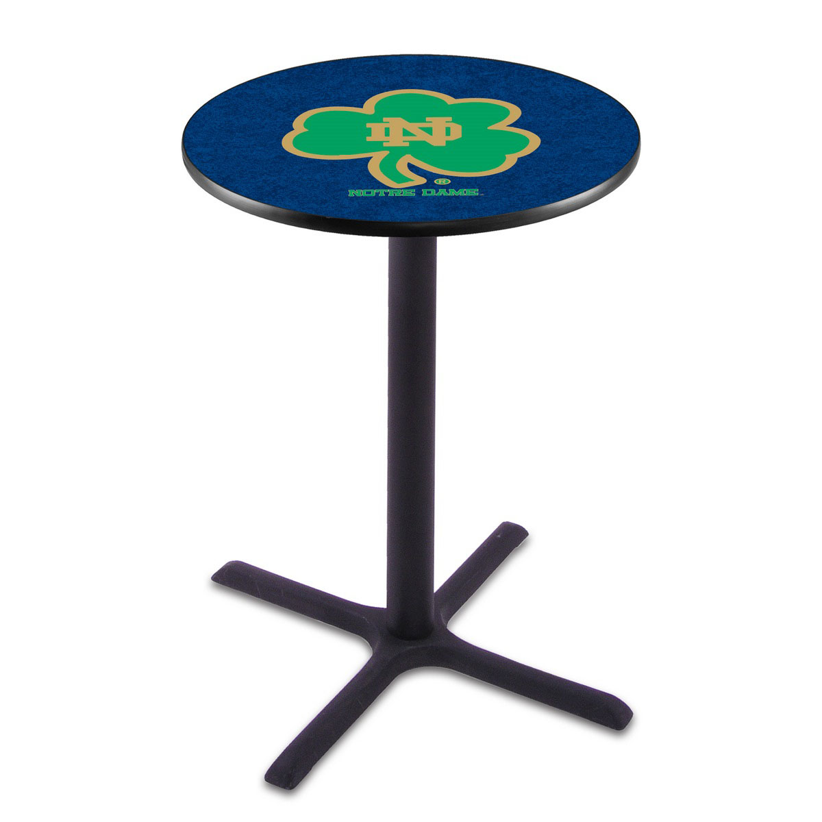 Notre Dame Shamrock Black Wrinkle Pub Table