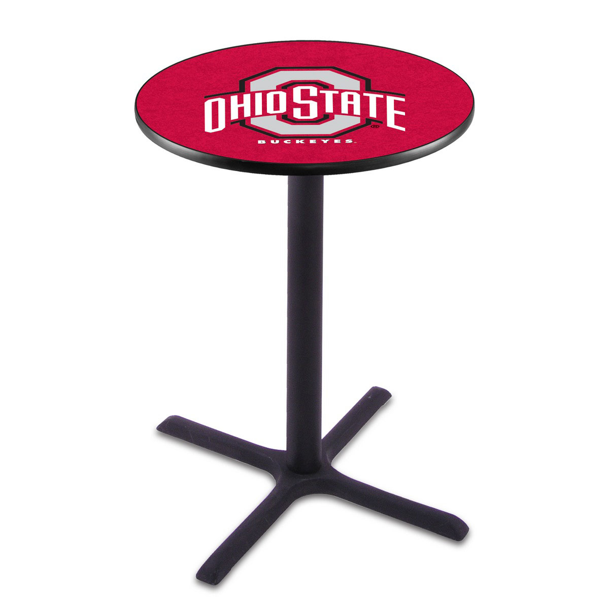 Ohio State Black Wrinkle Pub Table