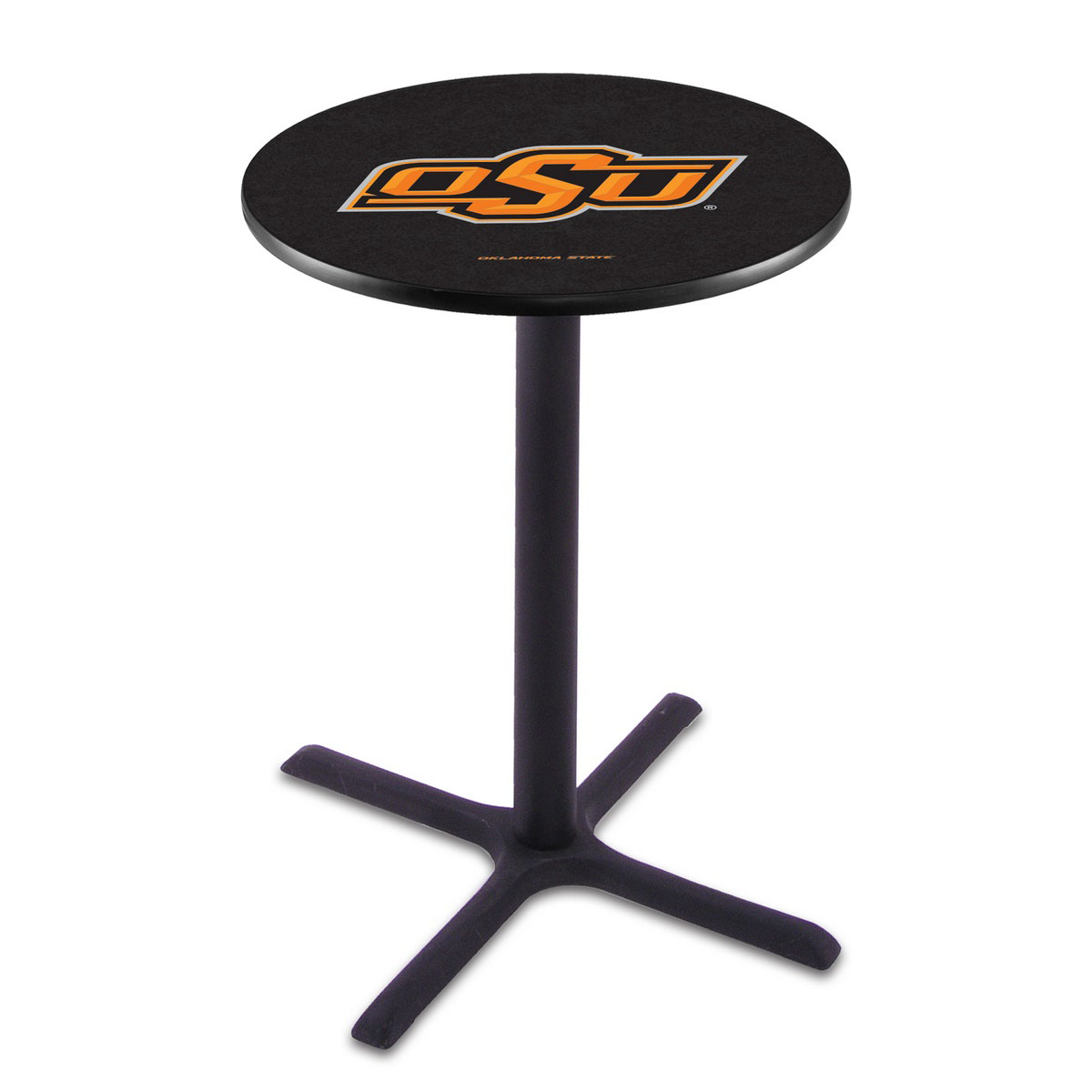 Oklahoma State Black Wrinkle Pub Table