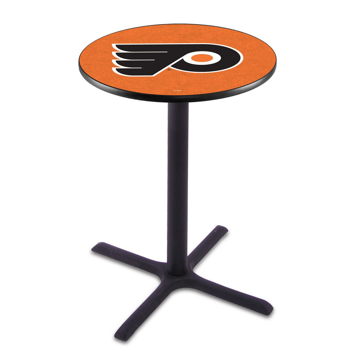 Philadelphia Flyers Black Wrinkle Pub Table: Orange Background