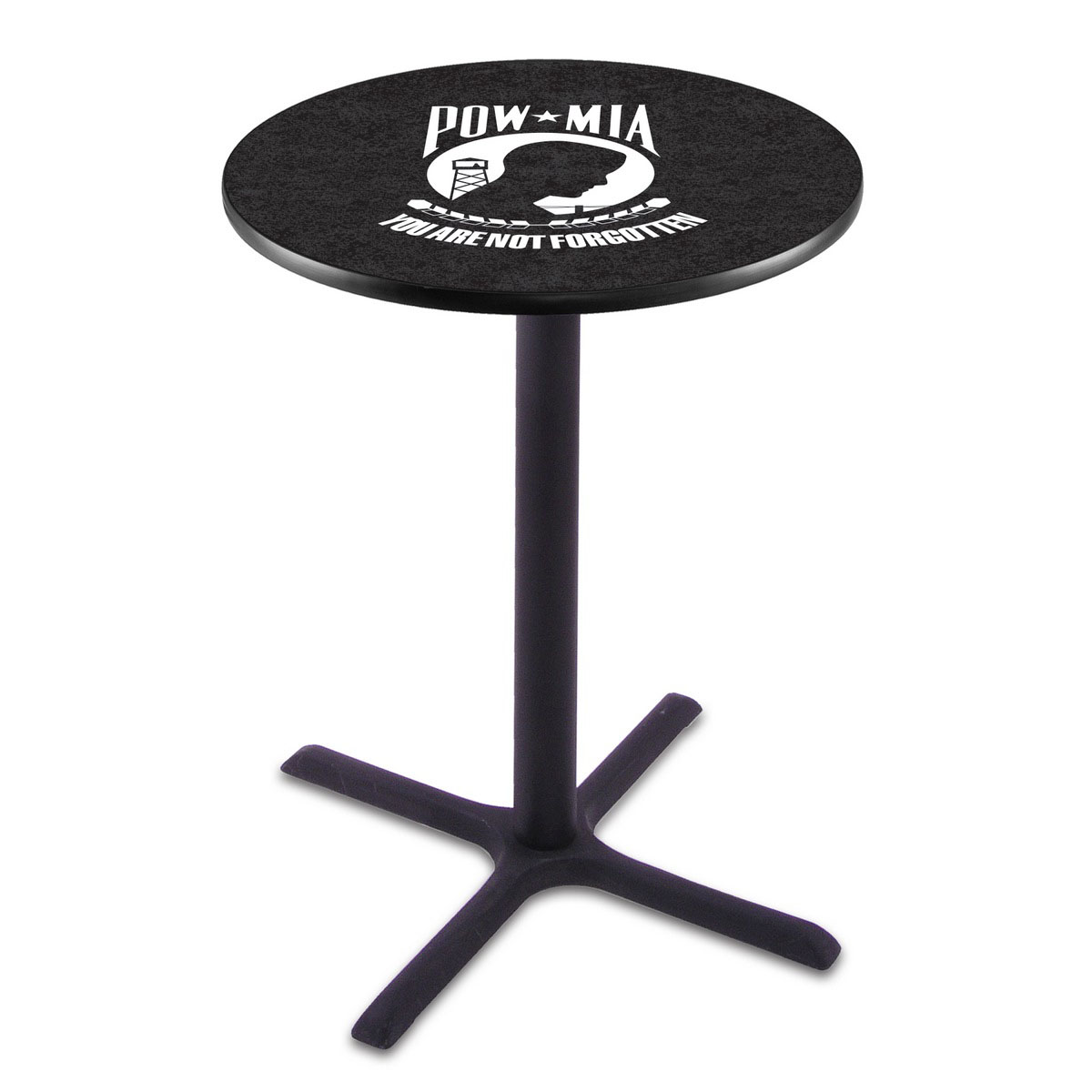 POW/MIA Black Wrinkle Pub Table