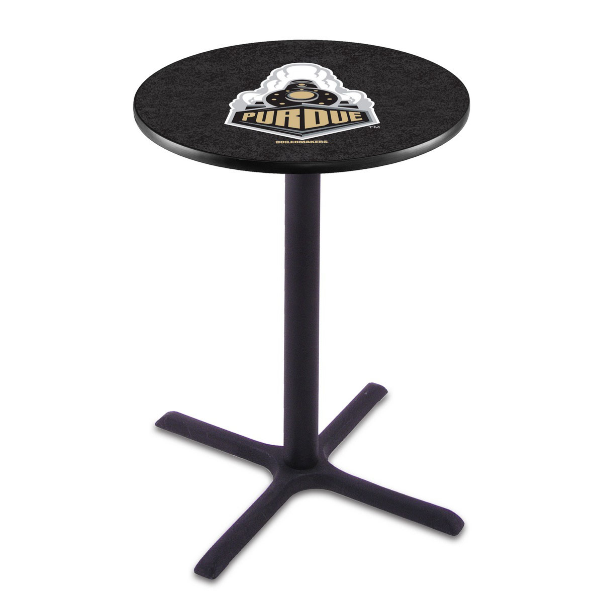 Purdue Black Wrinkle Pub Table