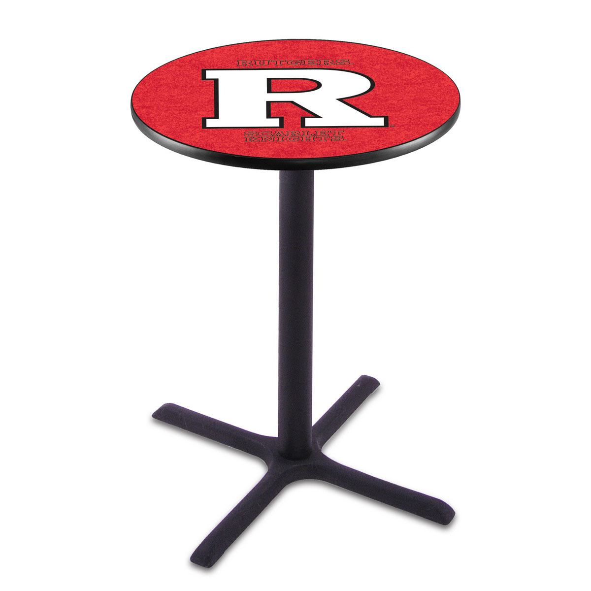 Rutgers Black Wrinkle Pub Table