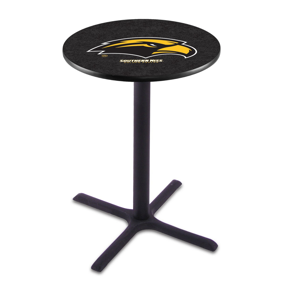 Southern Miss Black Wrinkle Pub Table