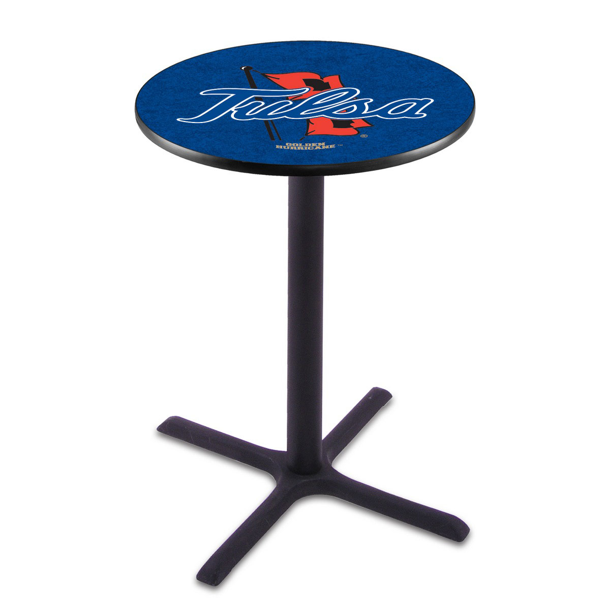 Tulsa Black Wrinkle Pub Table