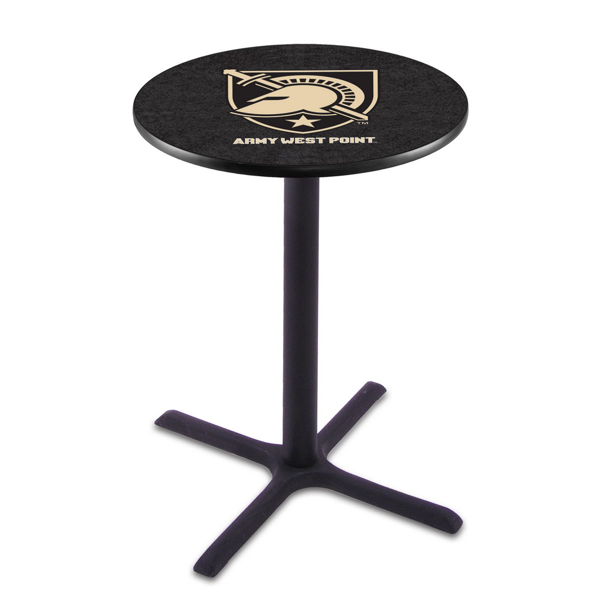 US Military Academy Black Wrinkle Pub Table