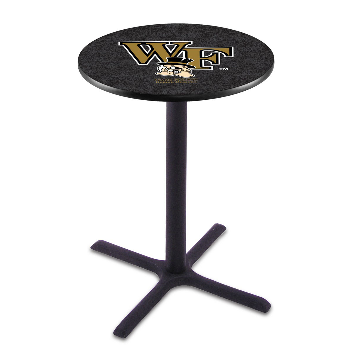 Wake Forest Black Wrinkle Pub Table