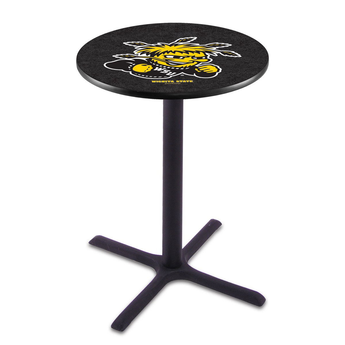 Wichita State Black Wrinkle Pub Table
