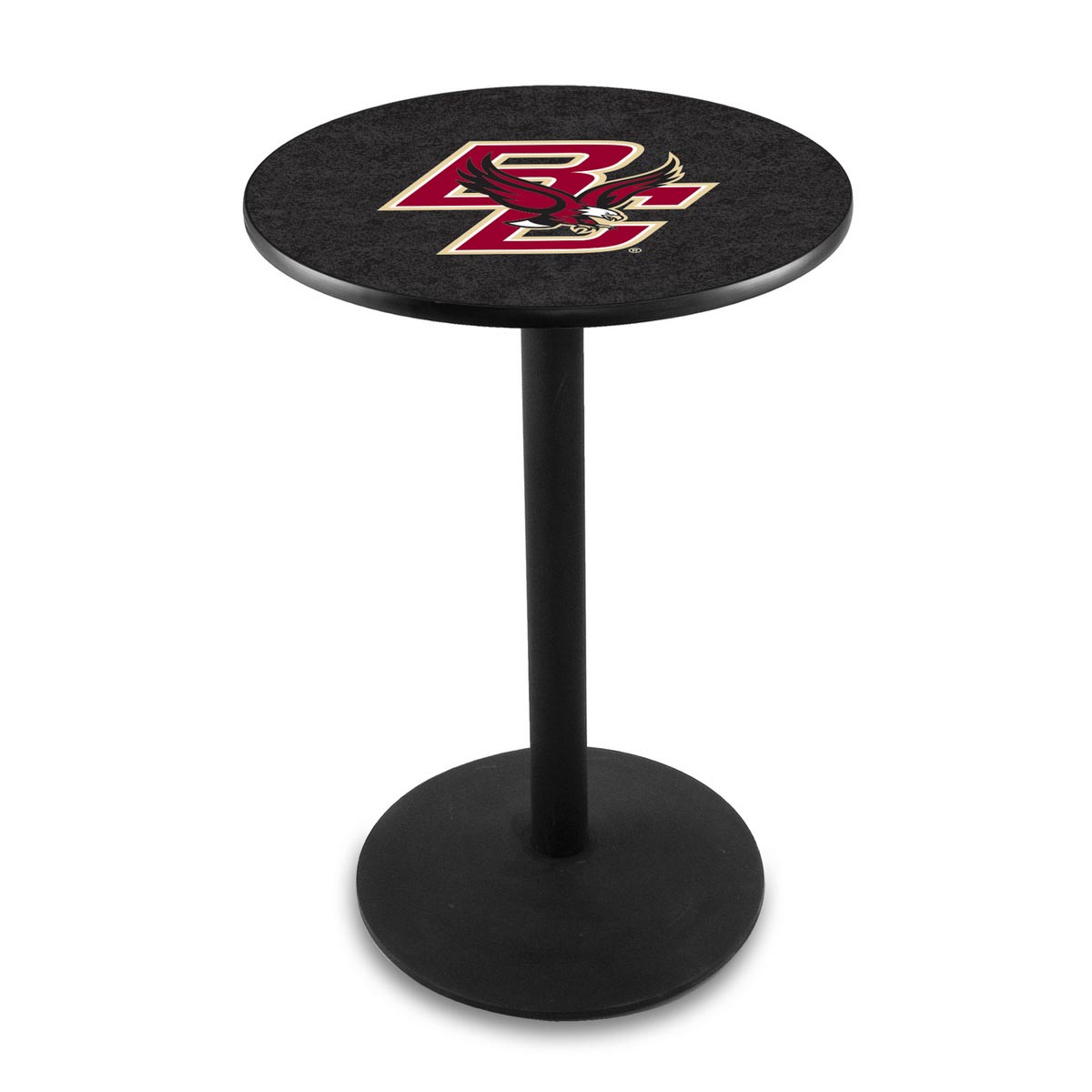 Boston College Logo Pub Bar Table with Round Stand