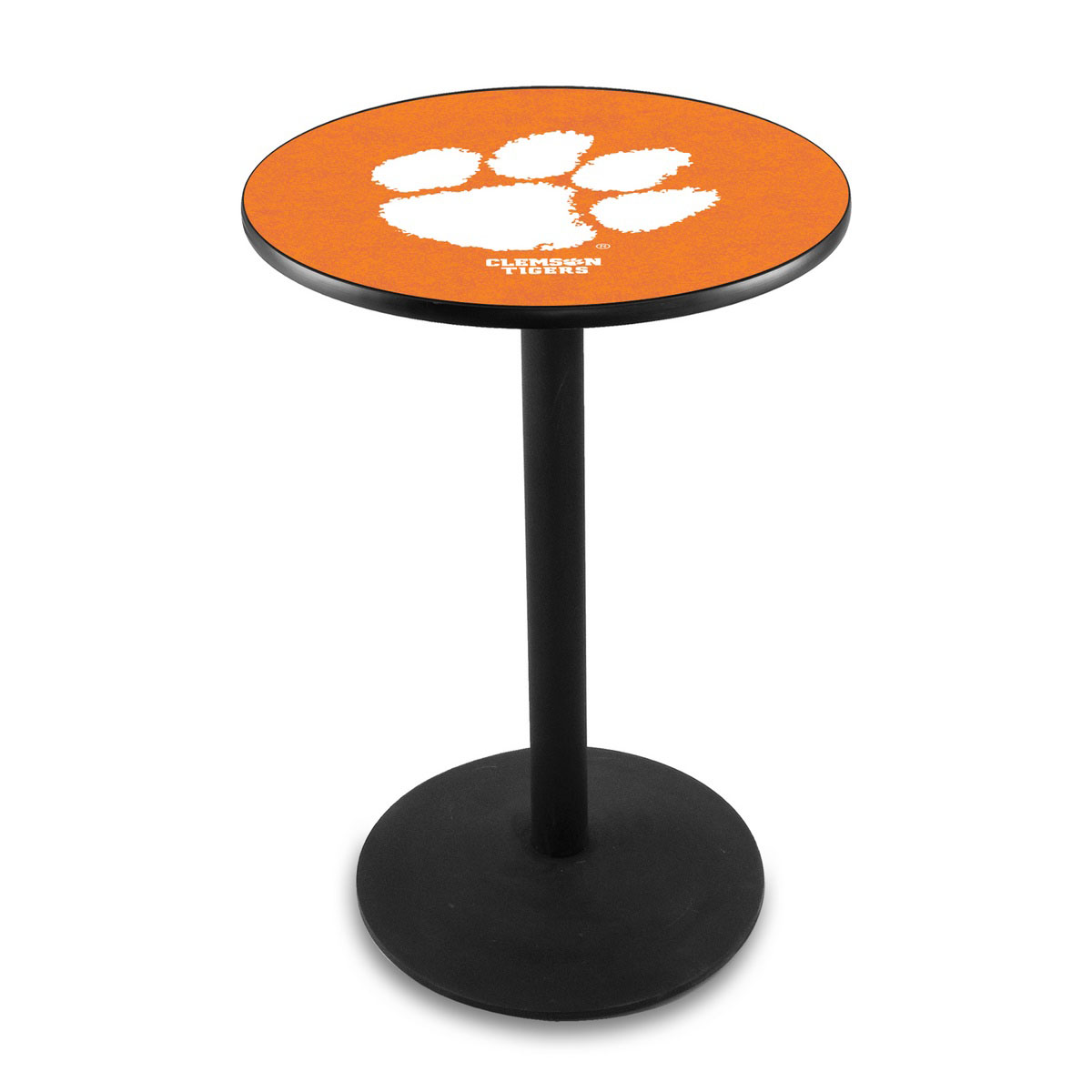 Clemson Logo Pub Bar Table with Round Stand