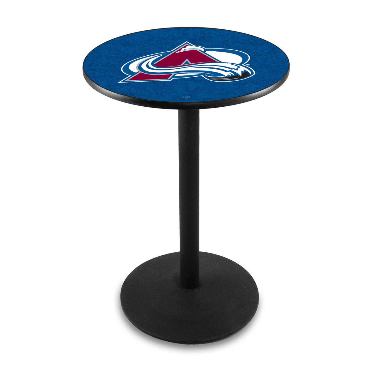 Colorado Avalanche Logo Pub Bar Table with Round Stand