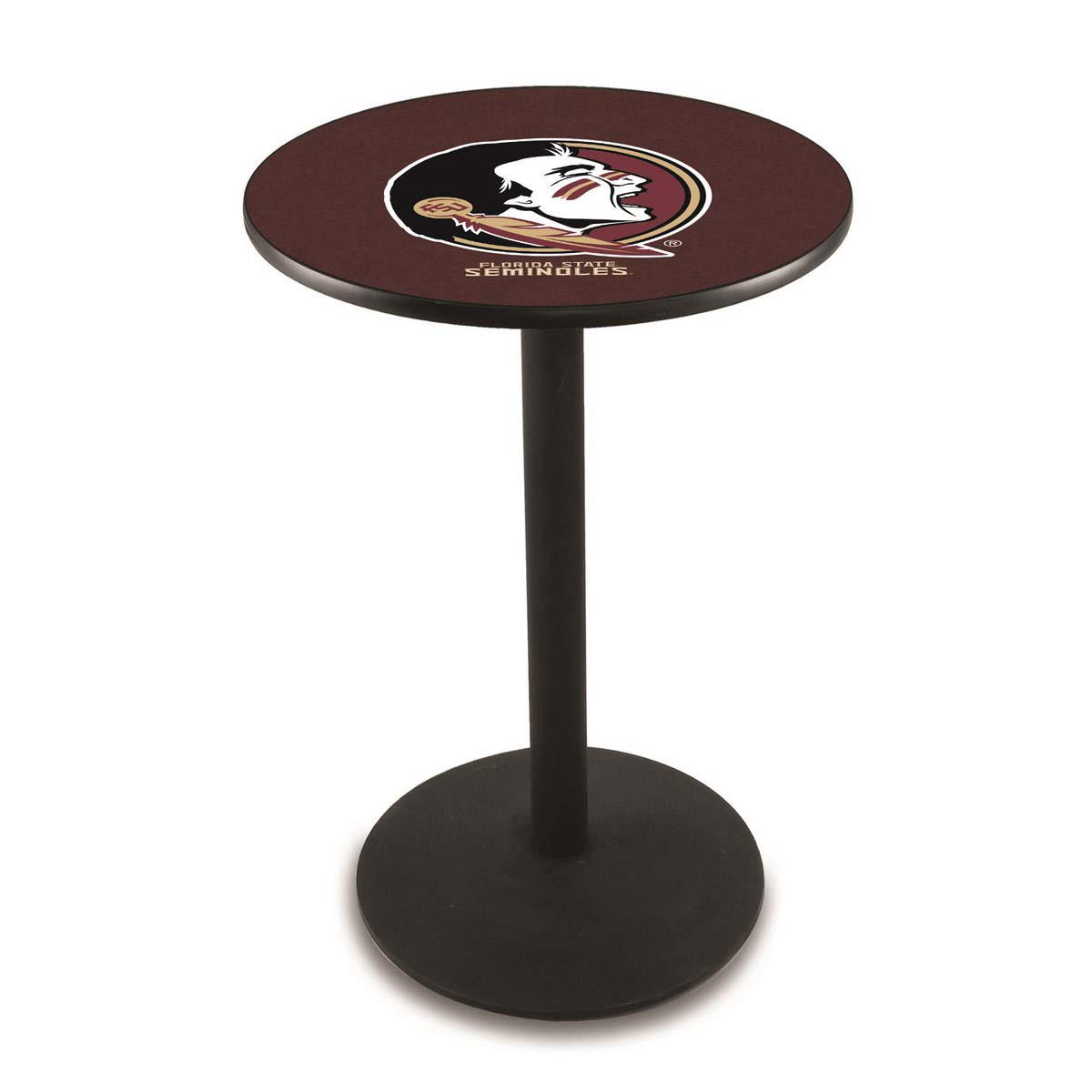 Florida State (Head) Logo Pub Bar Table with Round Stand