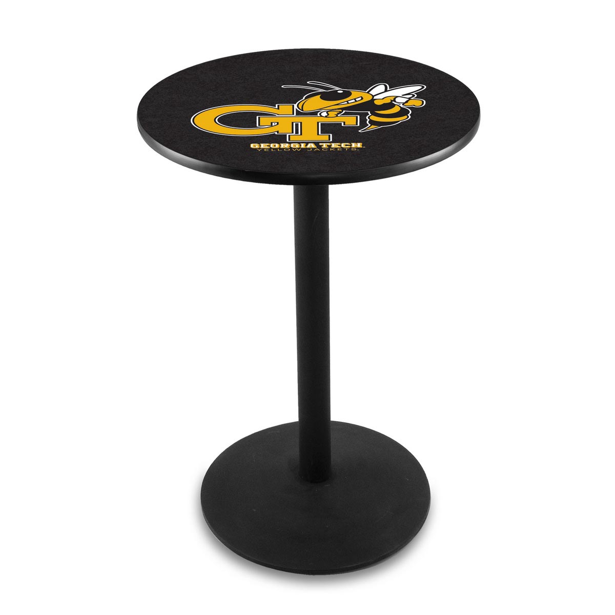 Georgia Tech Logo Pub Bar Table with Round Stand