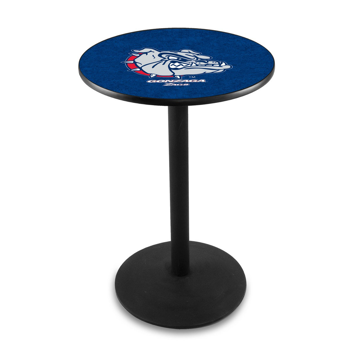 Gonzaga Logo Pub Bar Table with Round Stand