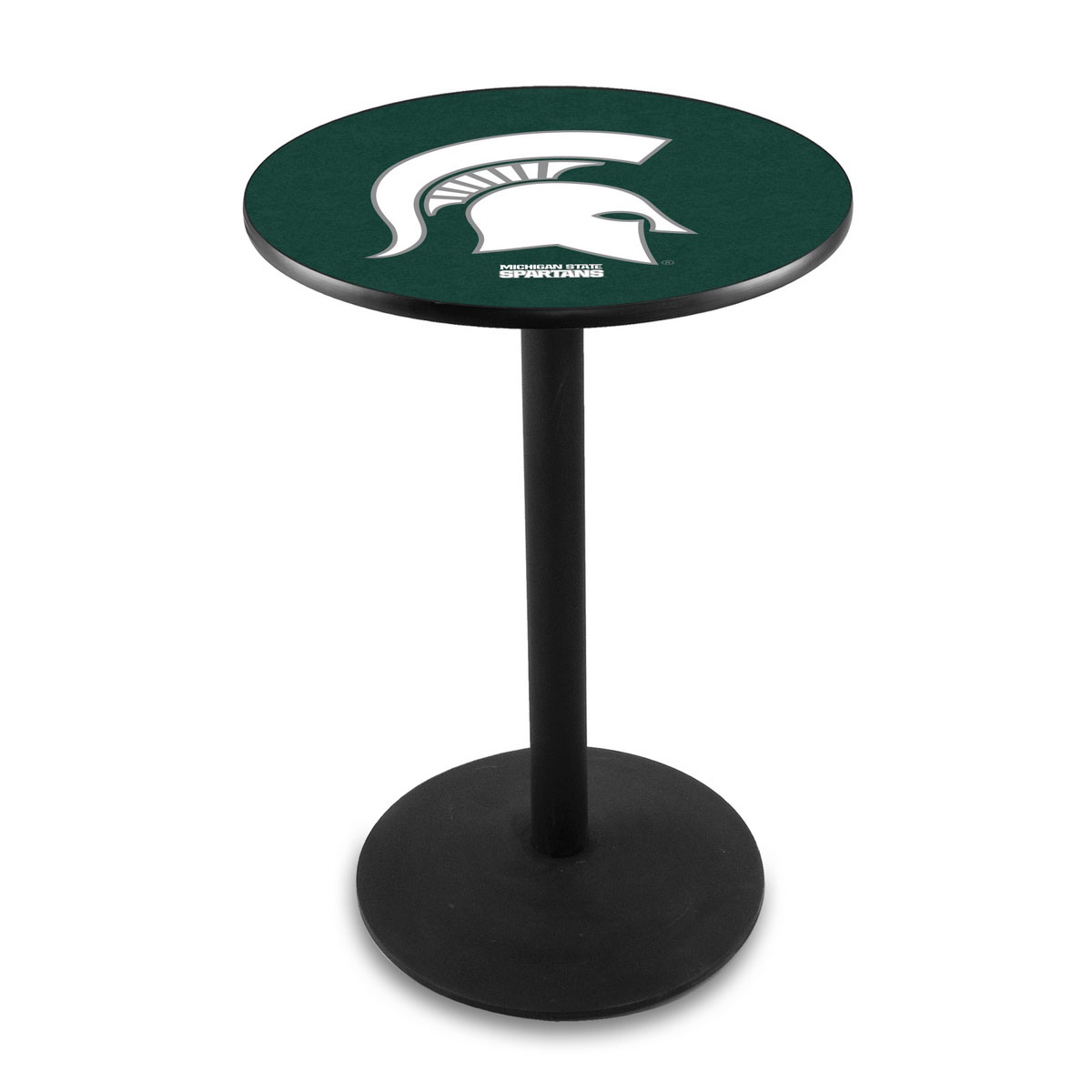 Michigan State University Logo Pub Bar Table with Round Stand