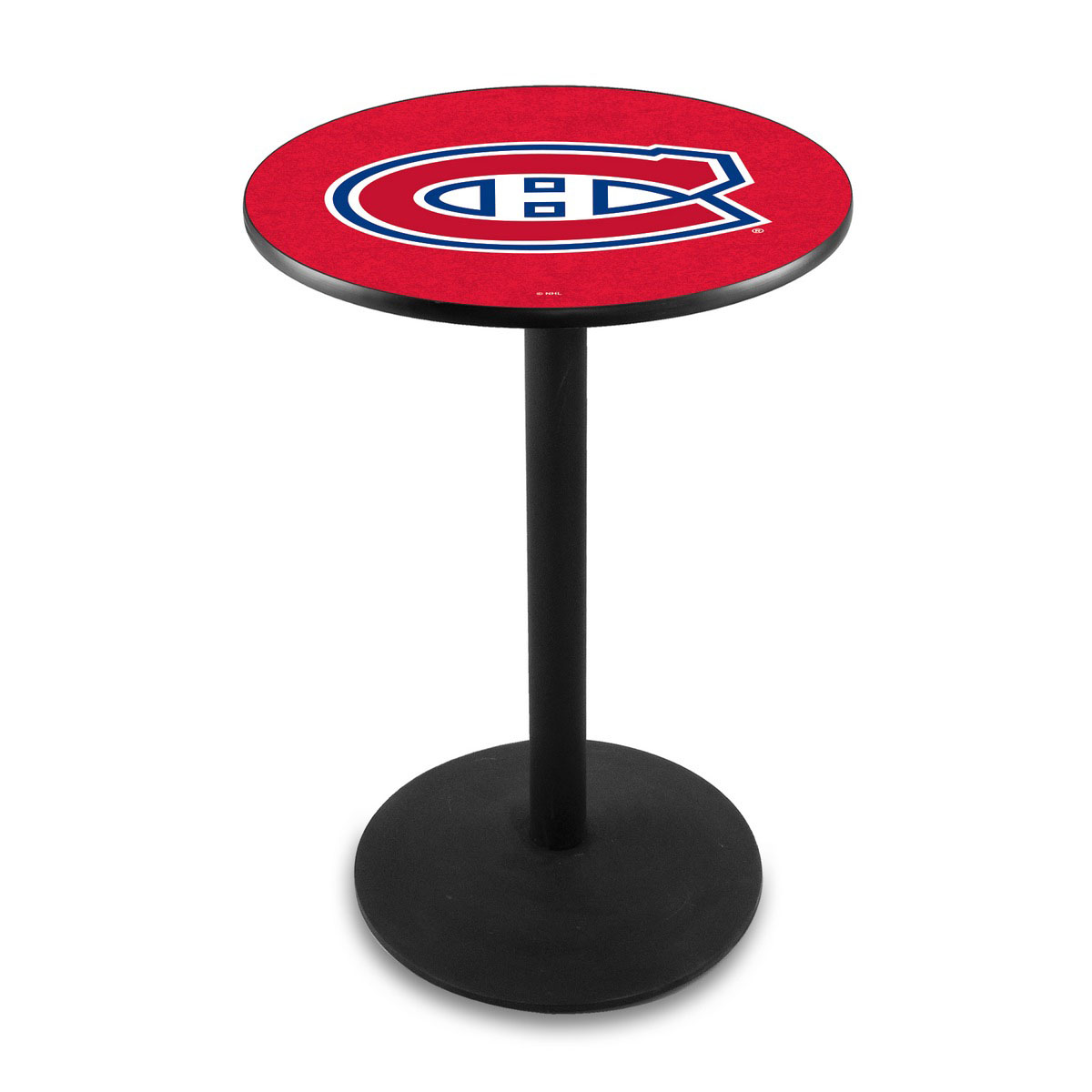 Montreal Canadiens Logo Pub Bar Table with Round Stand