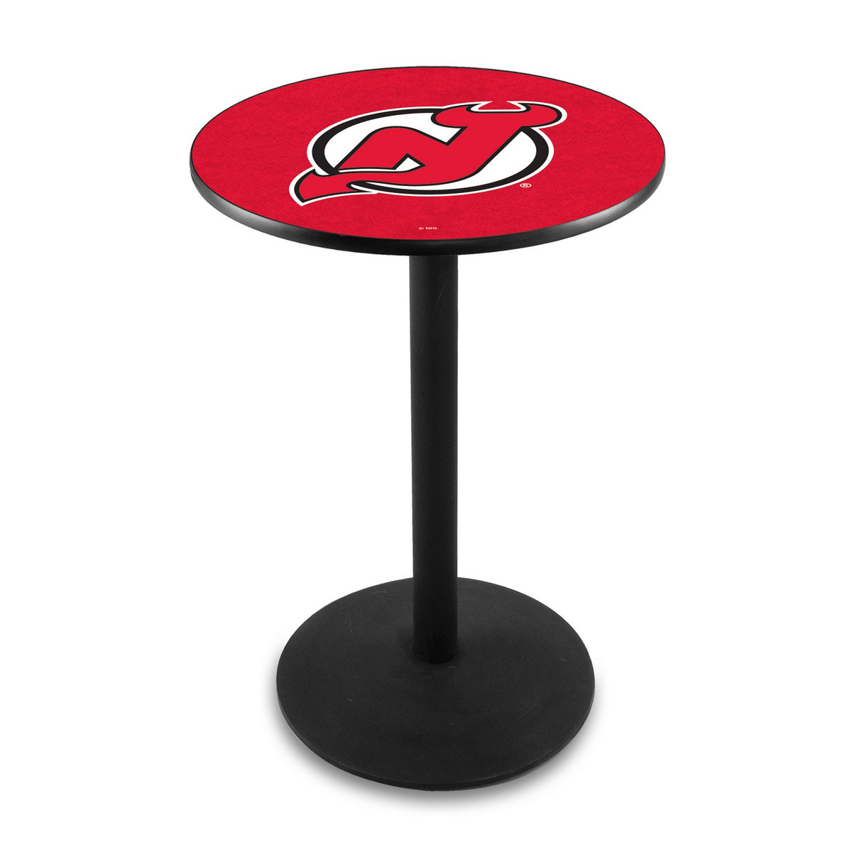New Jersey Devils Logo Pub Bar Table with Round Stand