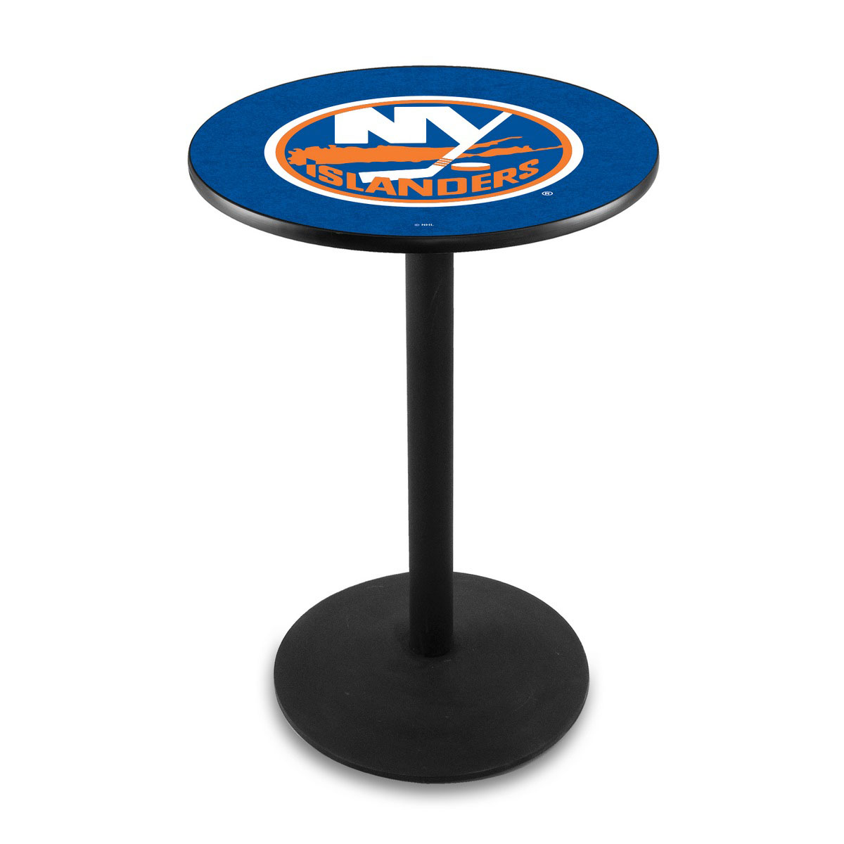 New York Islanders Logo Pub Bar Table with Round Stand