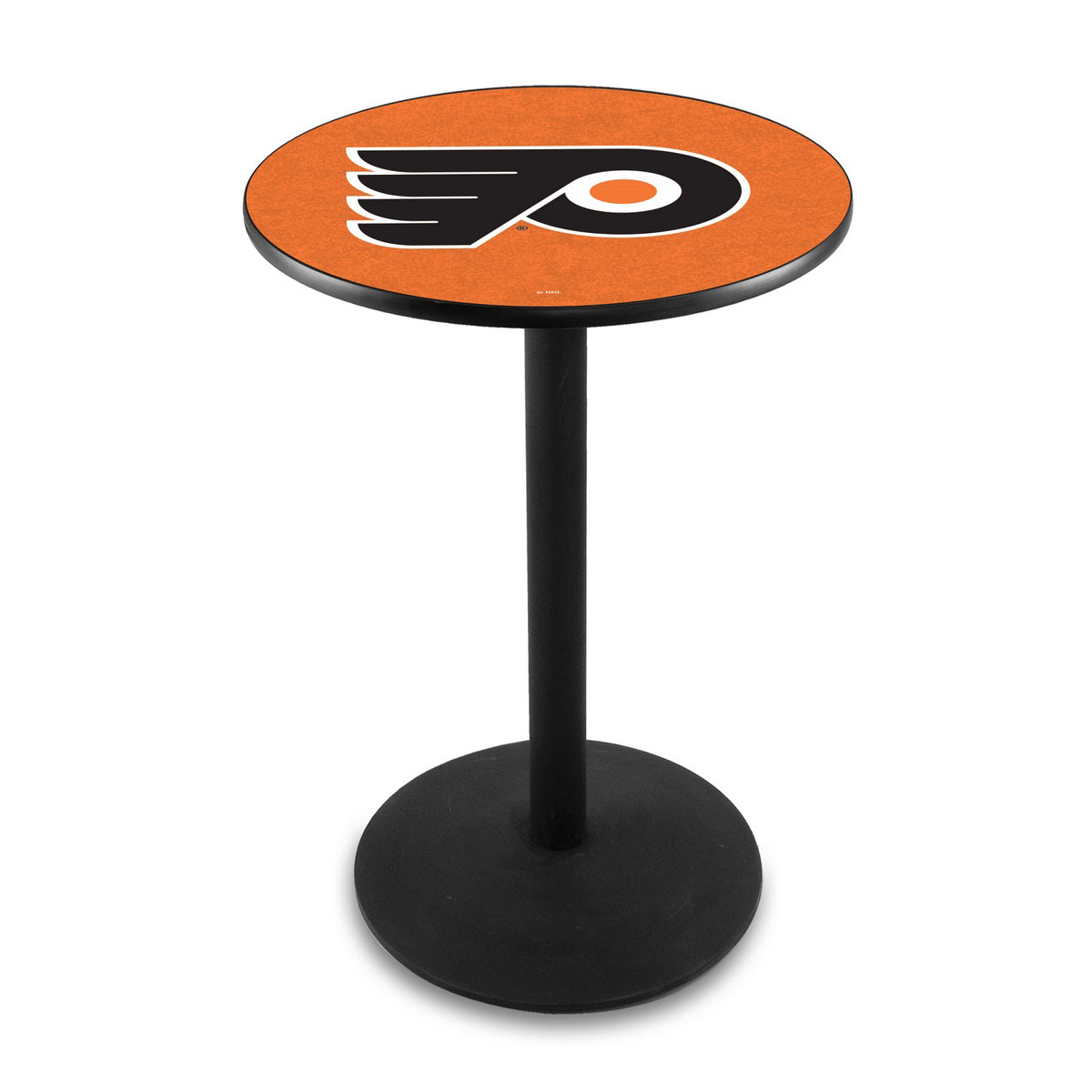 Philadelphia Flyers (Orange Background) Logo Pub Bar Table with Round Stand