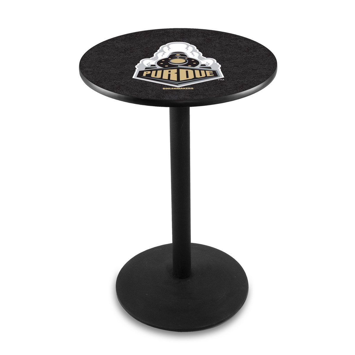 Purdue Logo Pub Bar Table with Round Stand
