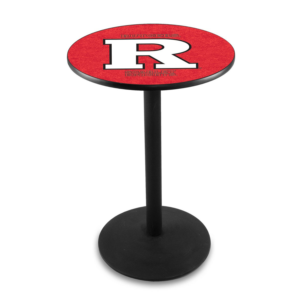 Rutgers Logo Pub Bar Table with Round Stand