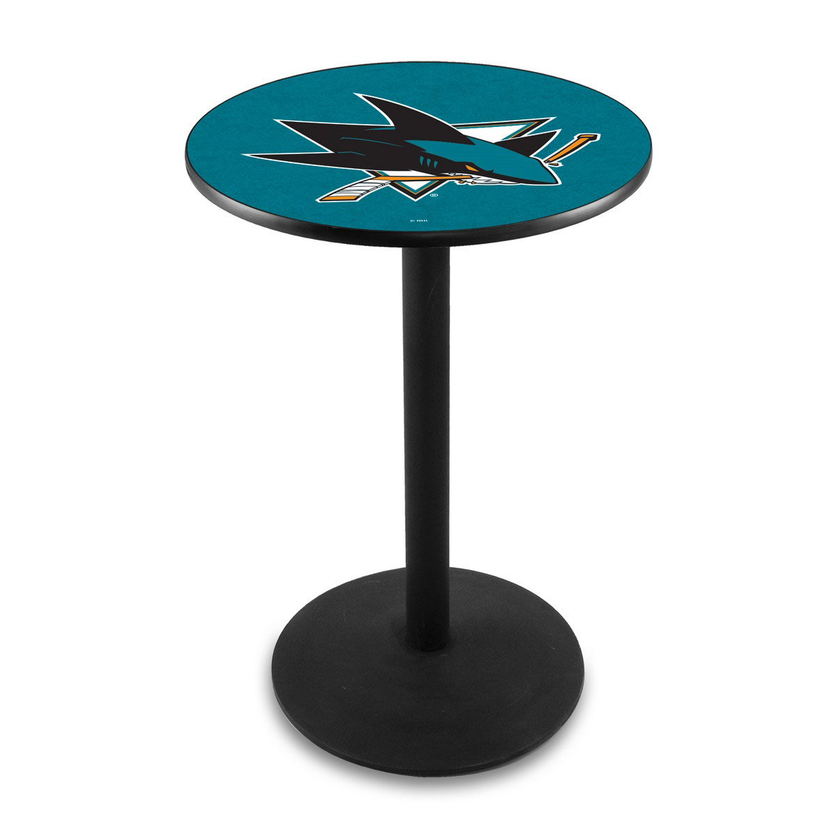 San Jose Sharks Logo Pub Bar Table with Round Stand