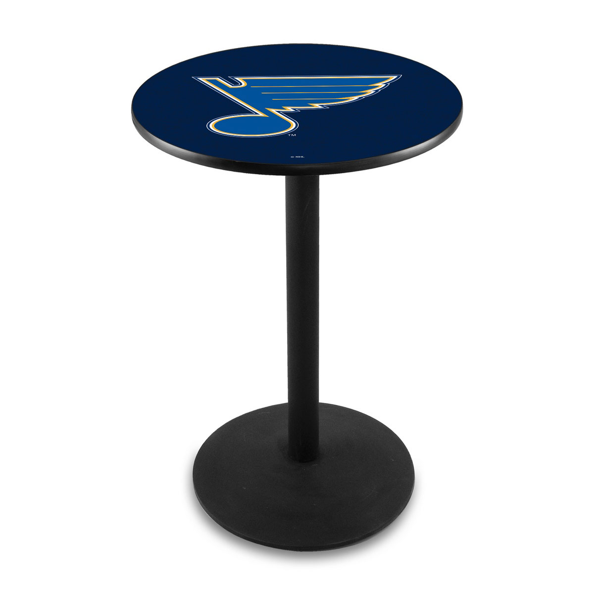St Louis Blues Logo Pub Bar Table with Round Stand