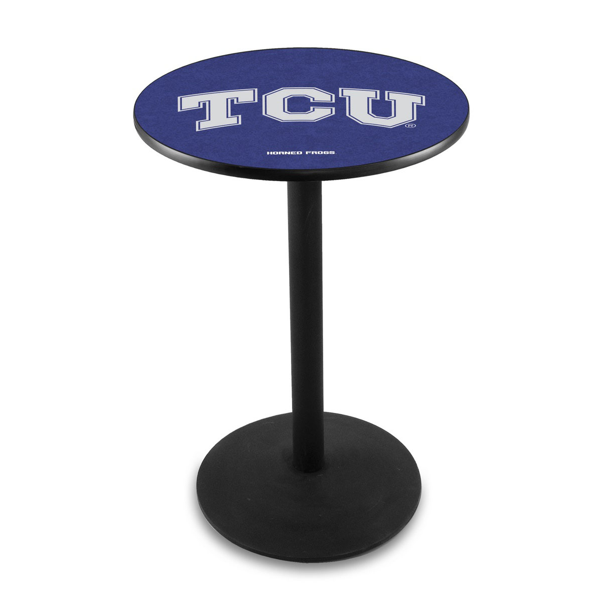 TCU Logo Pub Bar Table with Round Stand