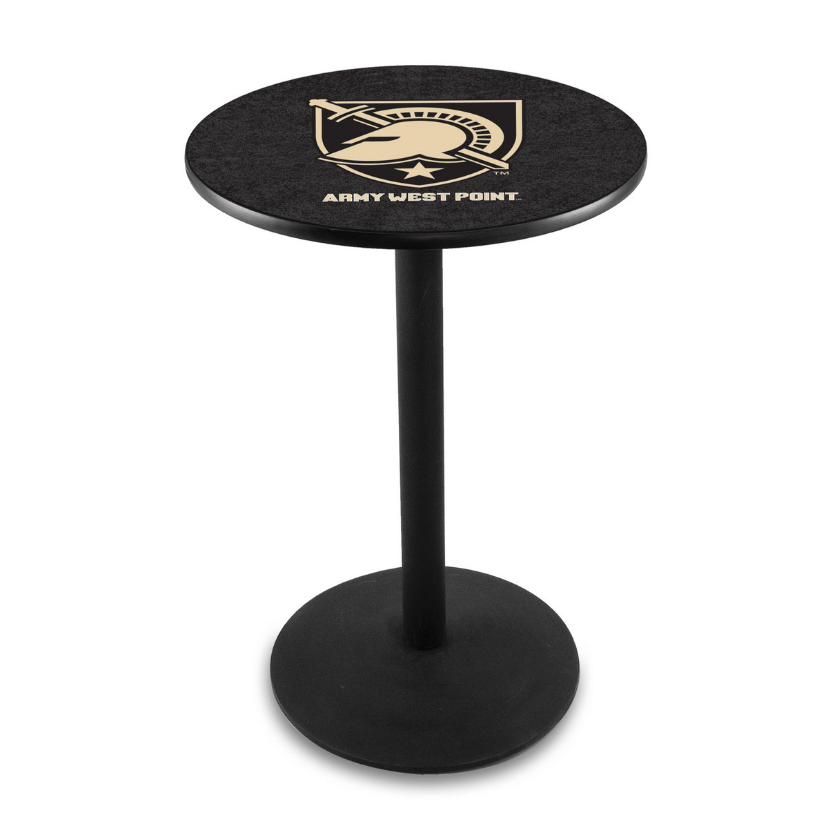 US Military Academy Logo Pub Bar Table with Round Stand