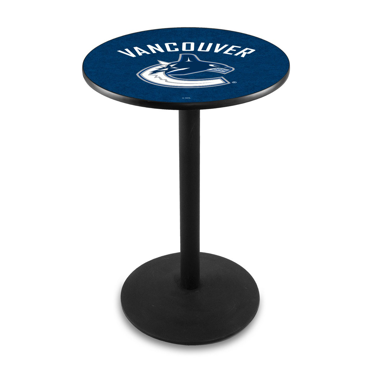 Vancouver Canucks Logo Pub Bar Table with Round Stand