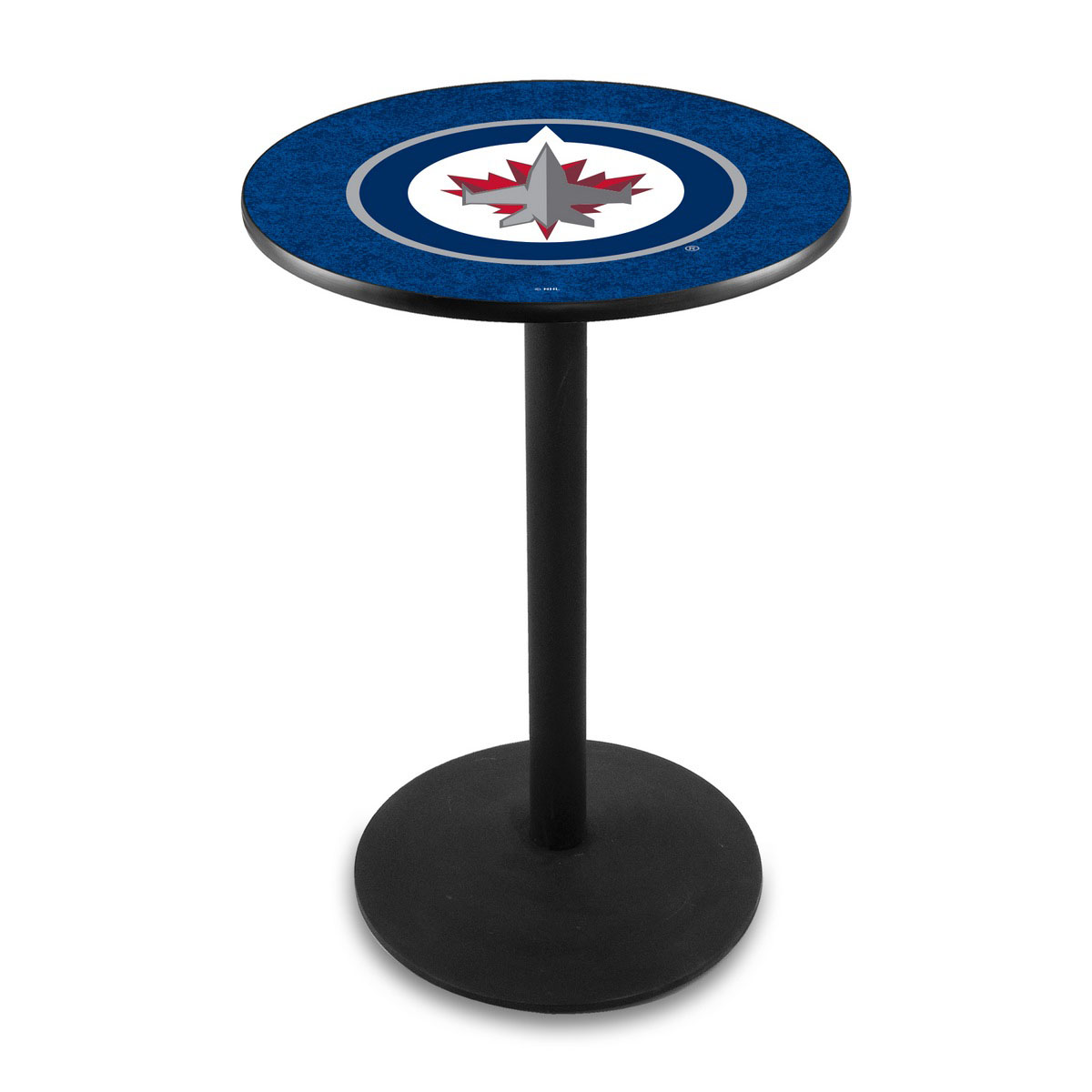 Winnipeg Jets Logo Pub Bar Table with Round Stand