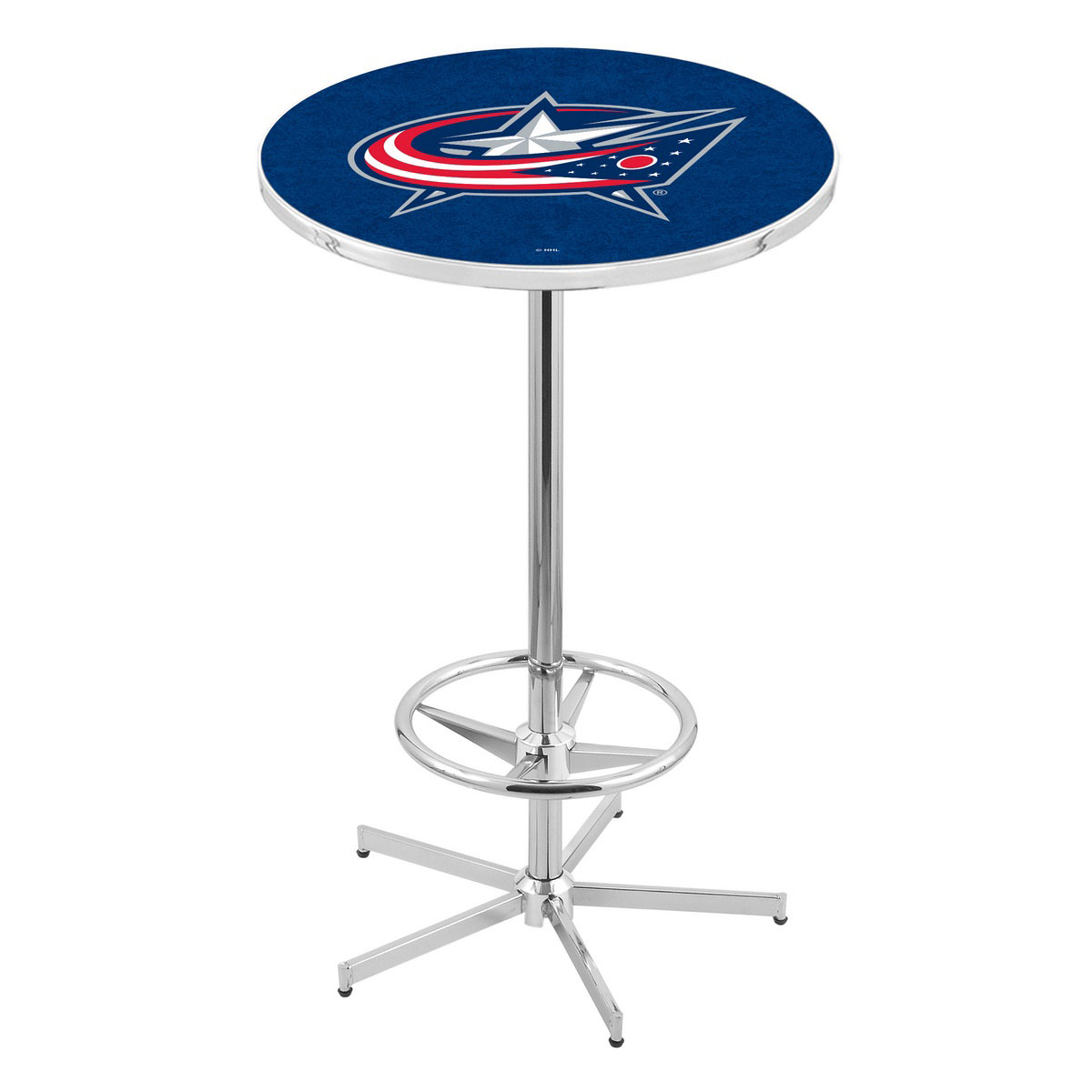inch Chrome Columbus Blue Jackets Pub Table