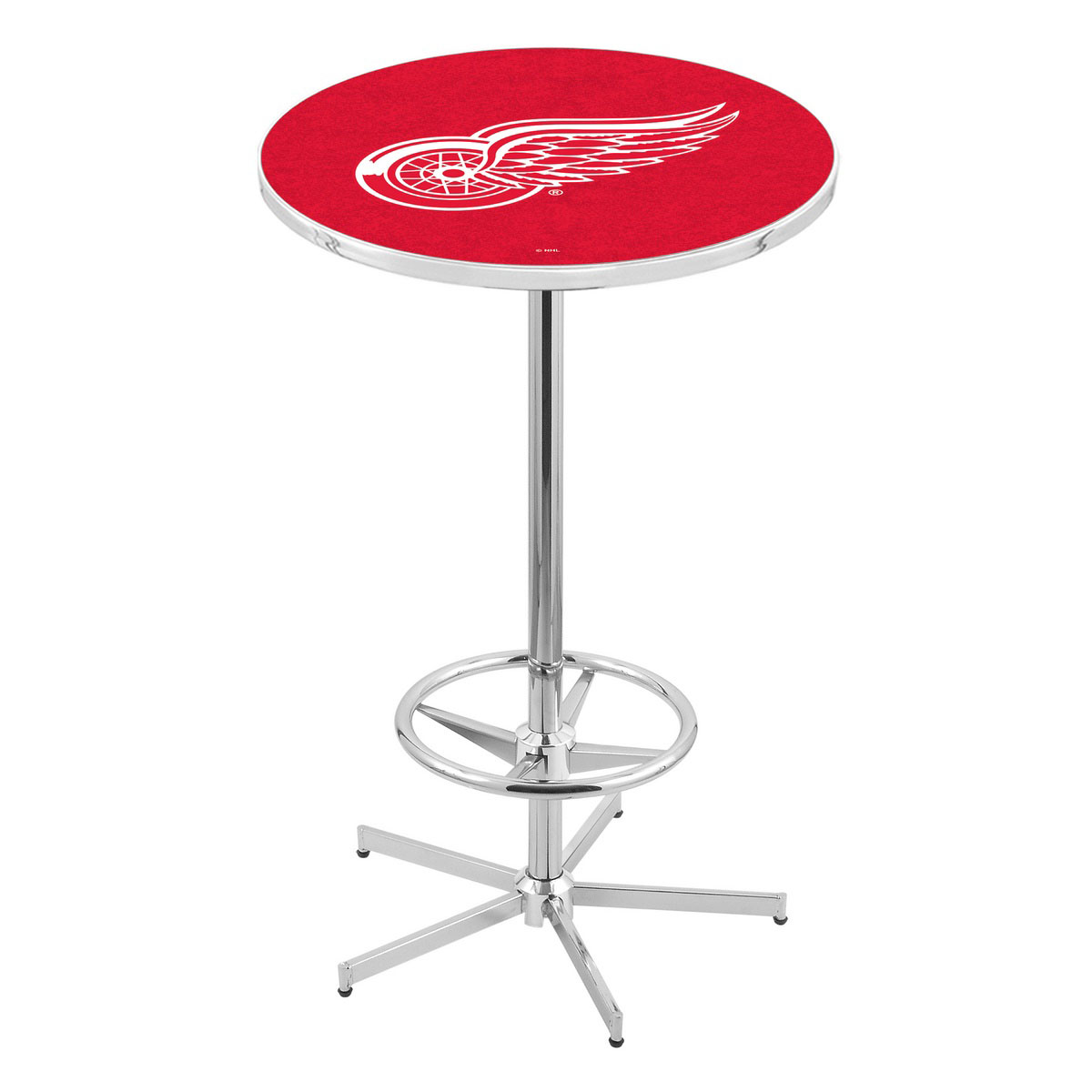 inch Chrome Detroit Red Wings Pub Table