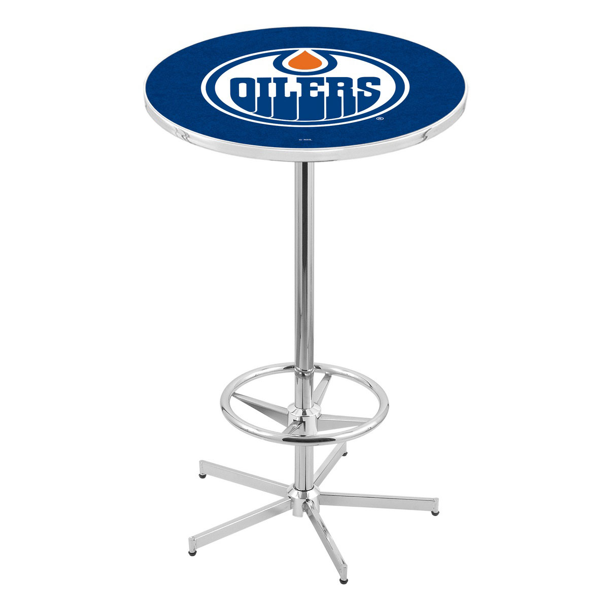 inch Chrome Edmonton Oilers Pub Table